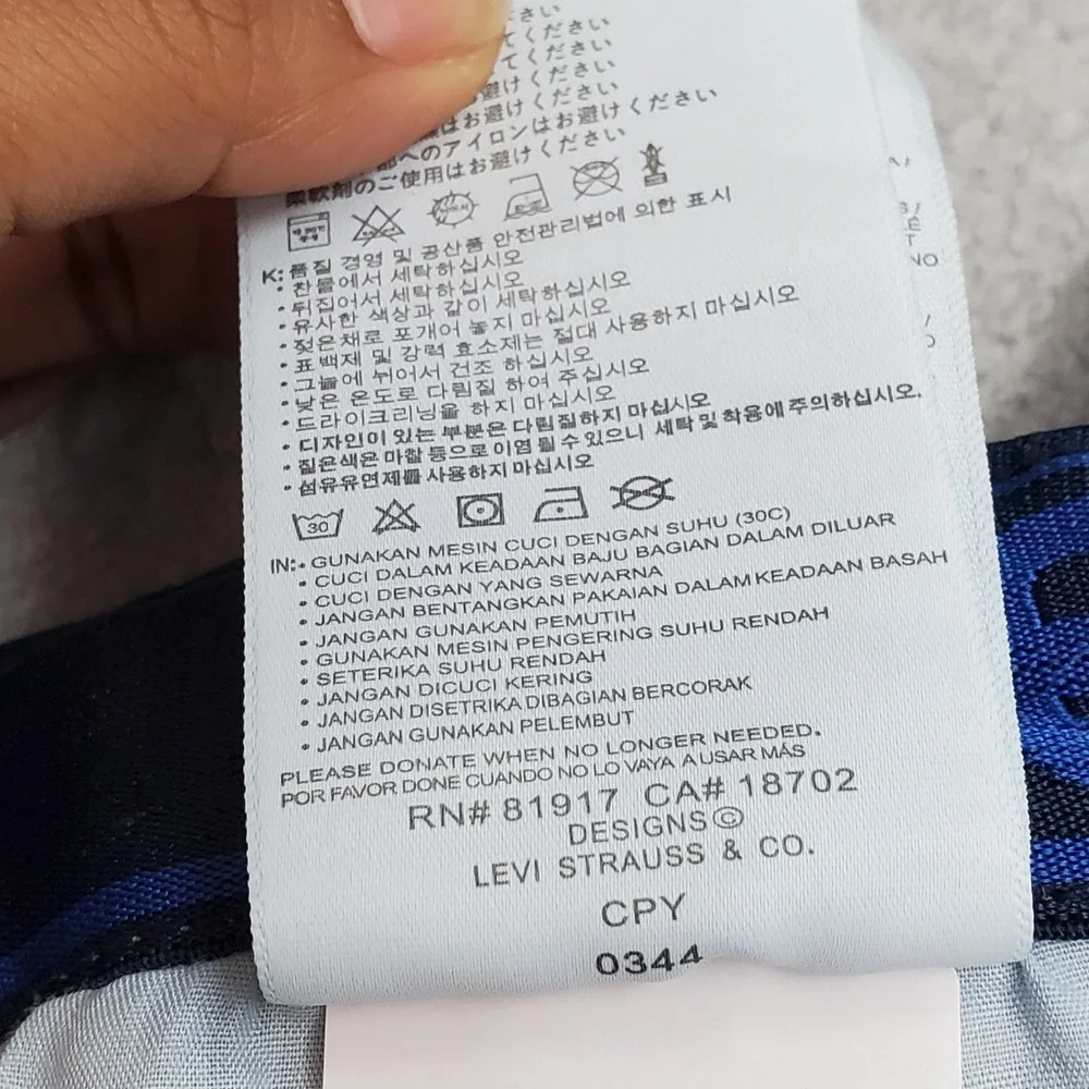 Levi's 502 Boys Jeans 26X27 Blue Denim Regular Taper 28